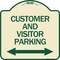 Signmission Customer and Visitor Parking Bidirectional Arrow Heavy-Gauge Aluminum Sign, 18" x 18", TG-1818-24217 A-DES-TG-1818-24217 - alternate 1
